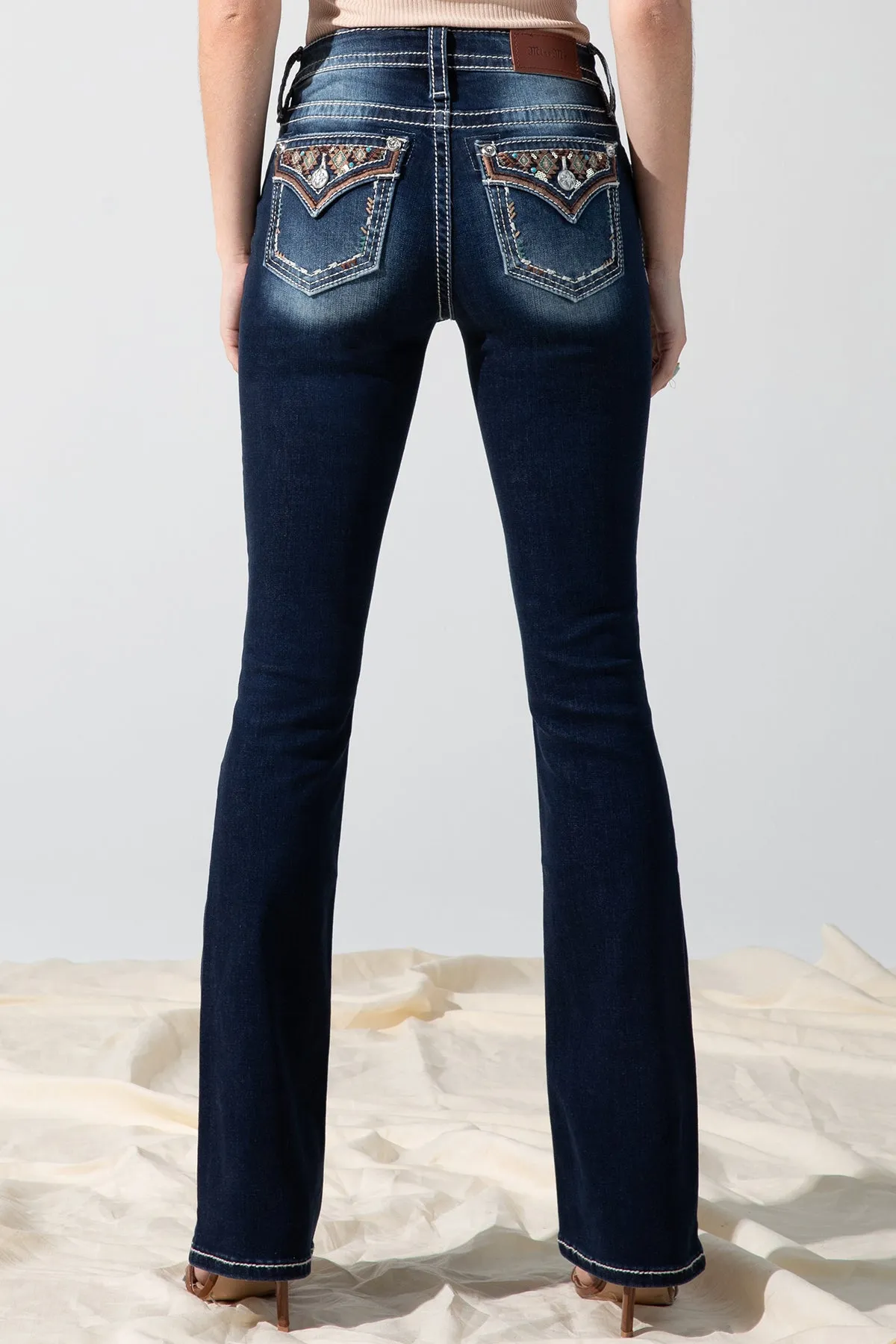 Aztec Accent Bootcut Jeans