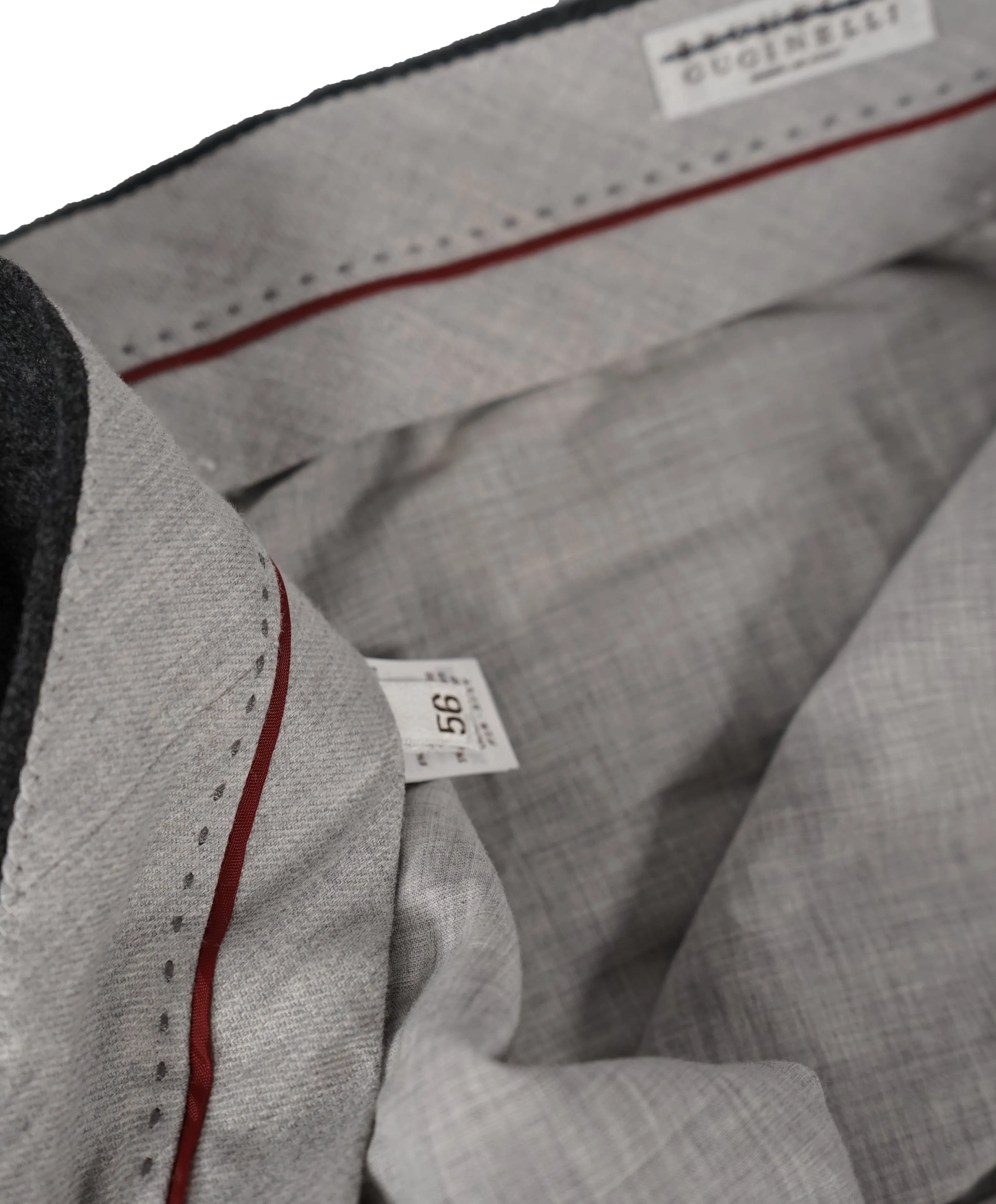 BRUNELLO CUCINELLI - Flannel Gray Cashmere Blend Flat Front Dress Pants - 38W