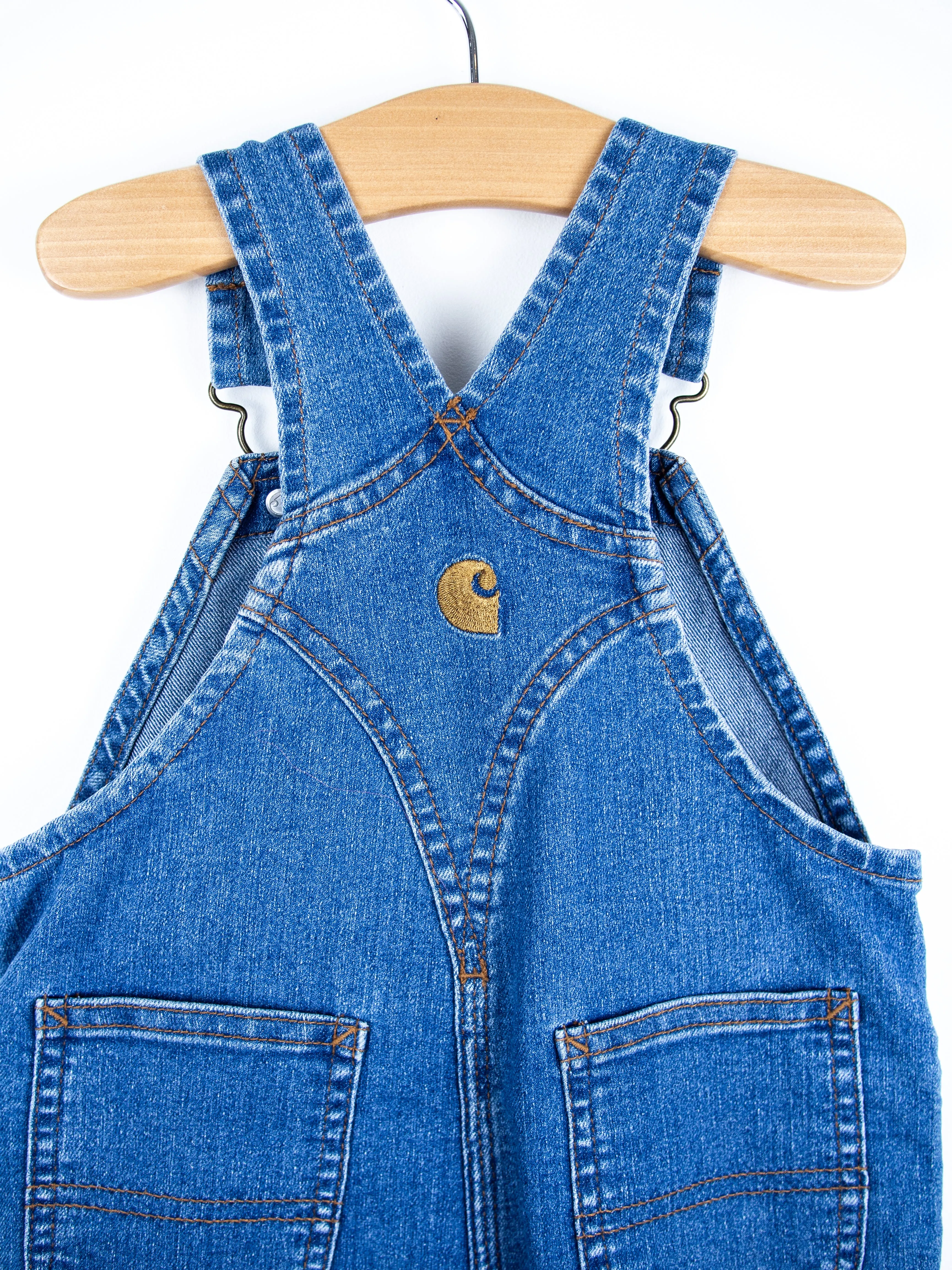 Carhartt Denim Dungaree Shorties - Age 2T