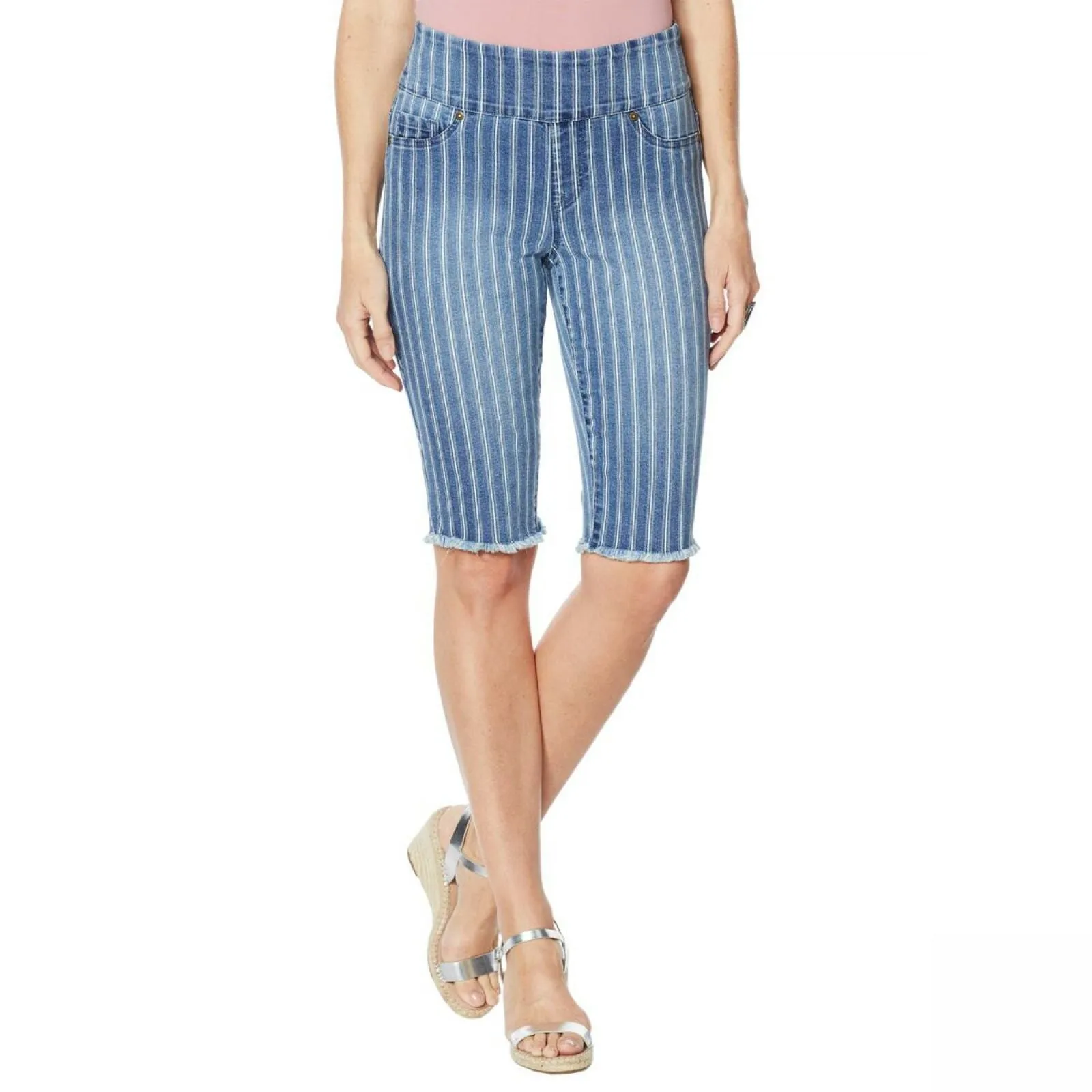 DG2 by Diane Gilman Women's Woven Classic Stretch Pull On Bermuda Shorts