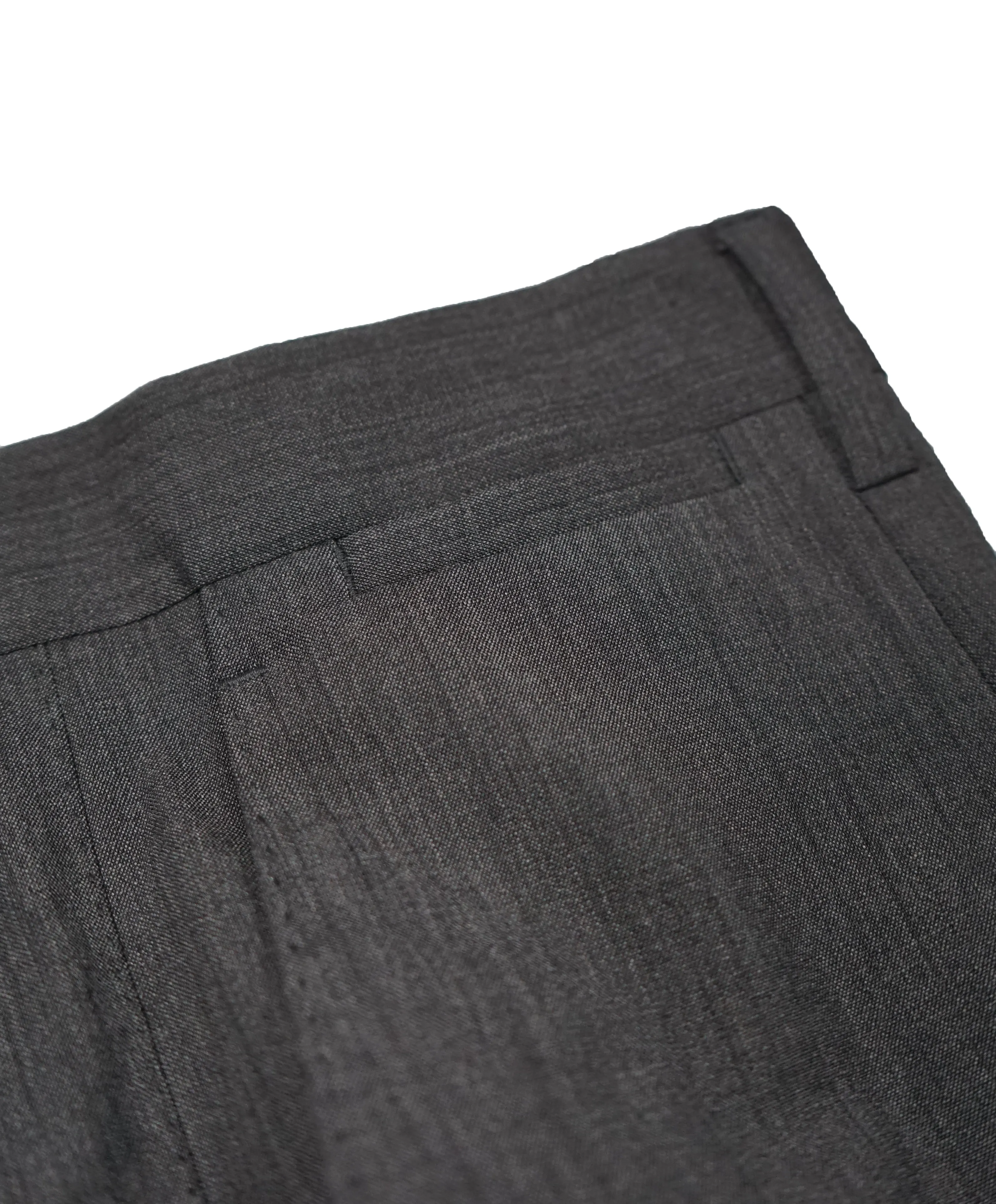 DOLCE & GABBANA - Gray Melange Flat Front Dress Pants - 34W