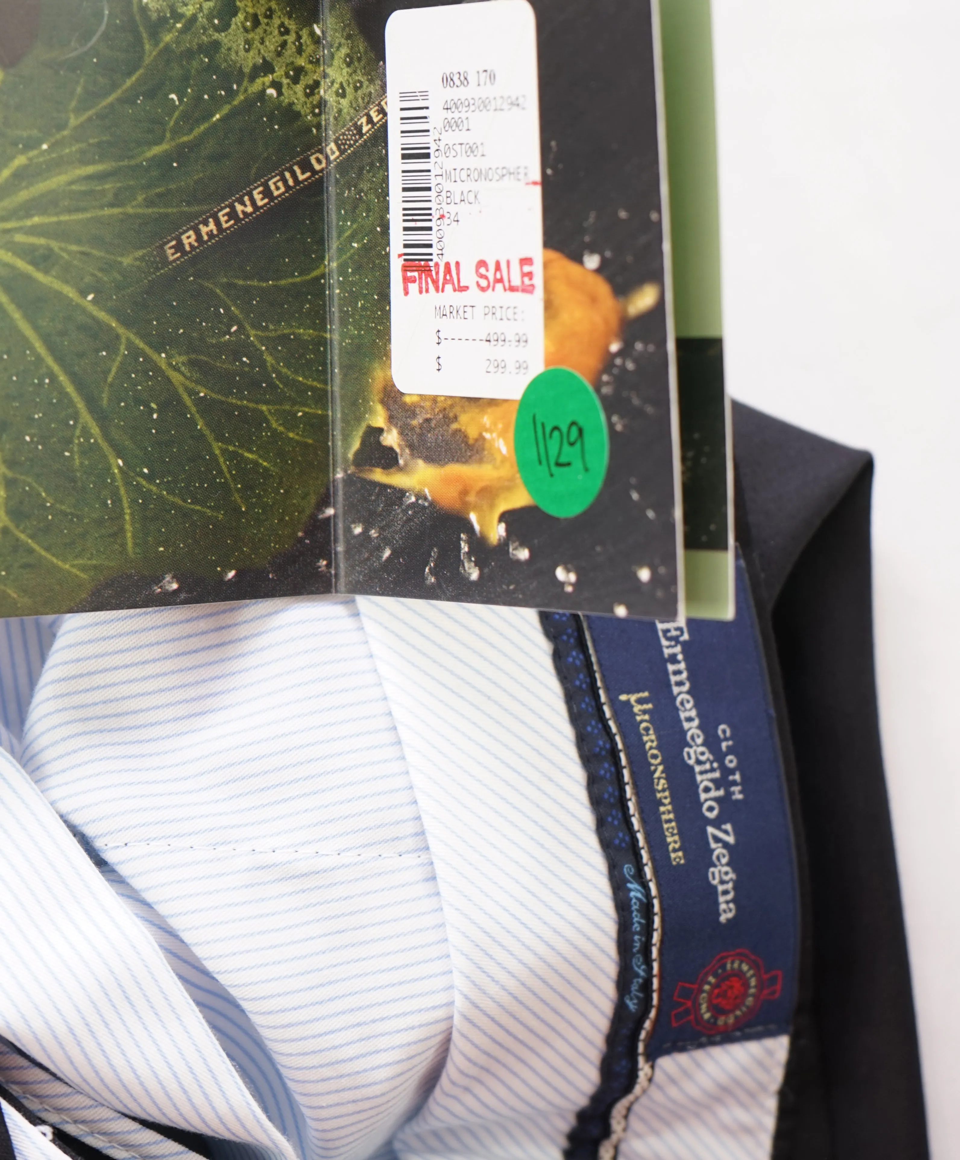 ERMENEGILDO ZEGNA - By SAKS FIFTH AVENUE Flat Front Dress Pants - 34W 32L