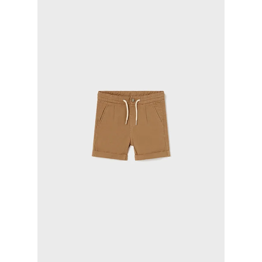 Mayoral Bermuda Shorts with Adjustable Waistband - Beige