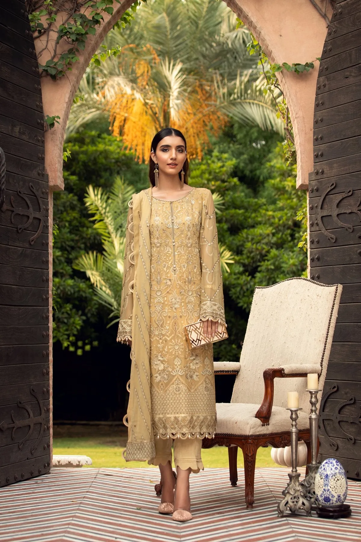Pakistani Yellow Dress Party Wear Designer 2021 #PF145