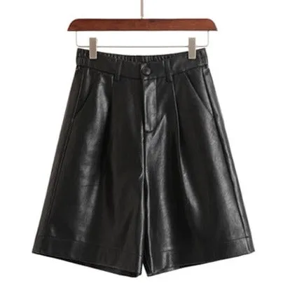 PU Wide Leg Bermuda Short