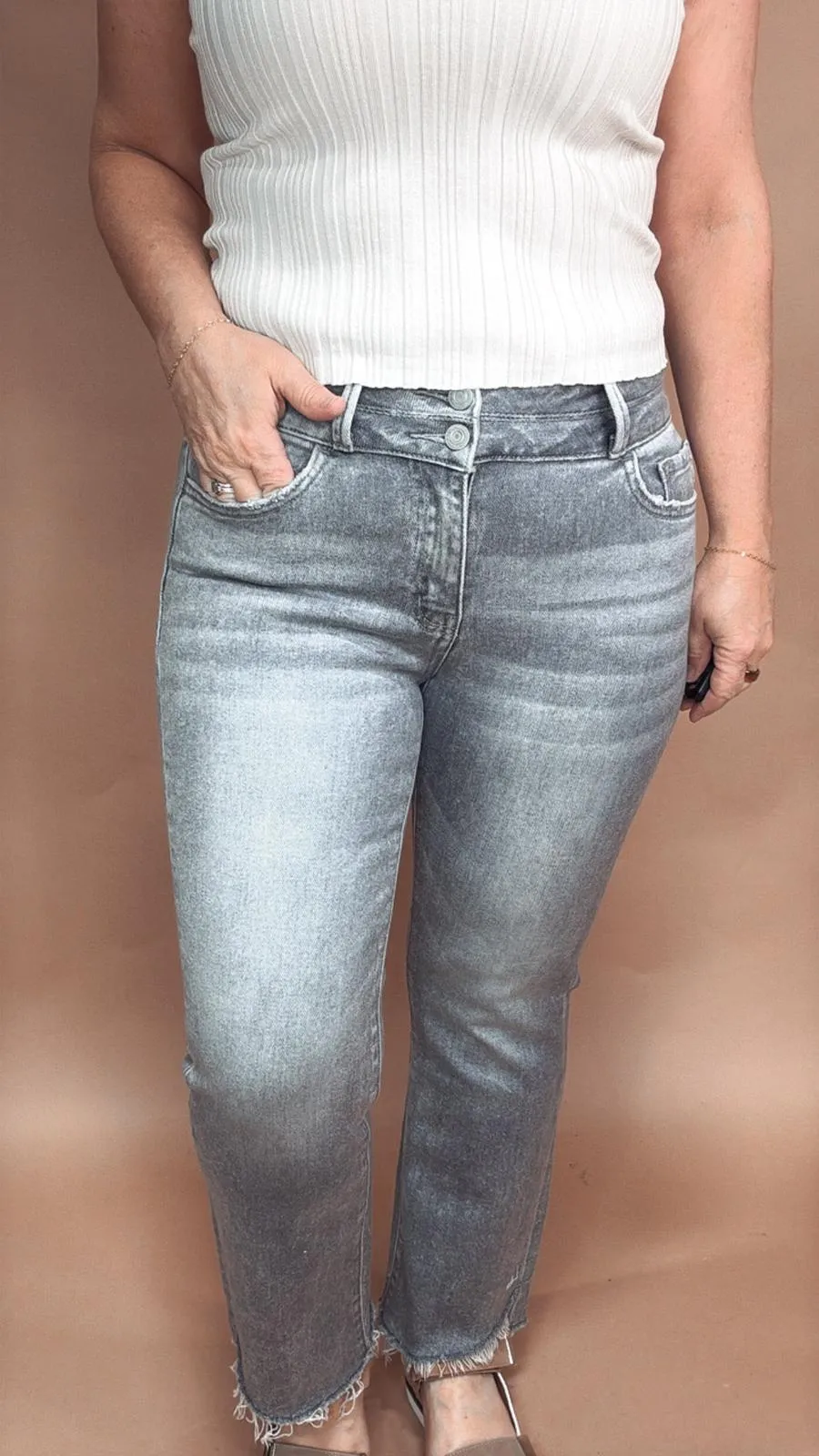 Renato High Rise Mini Bootcut Jeans