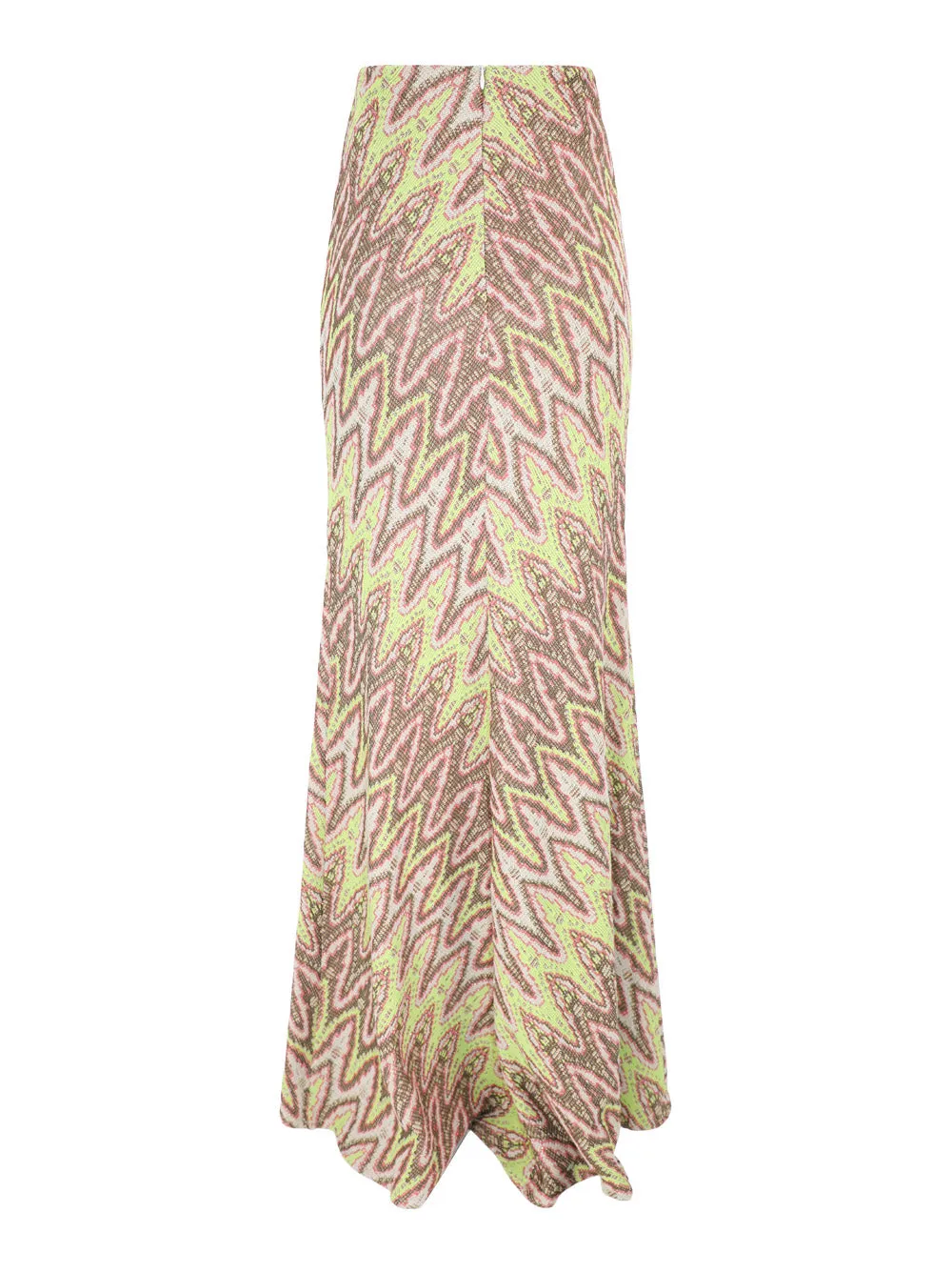 Silvia Tcherassi Famara Skirt in Zigzag Neon