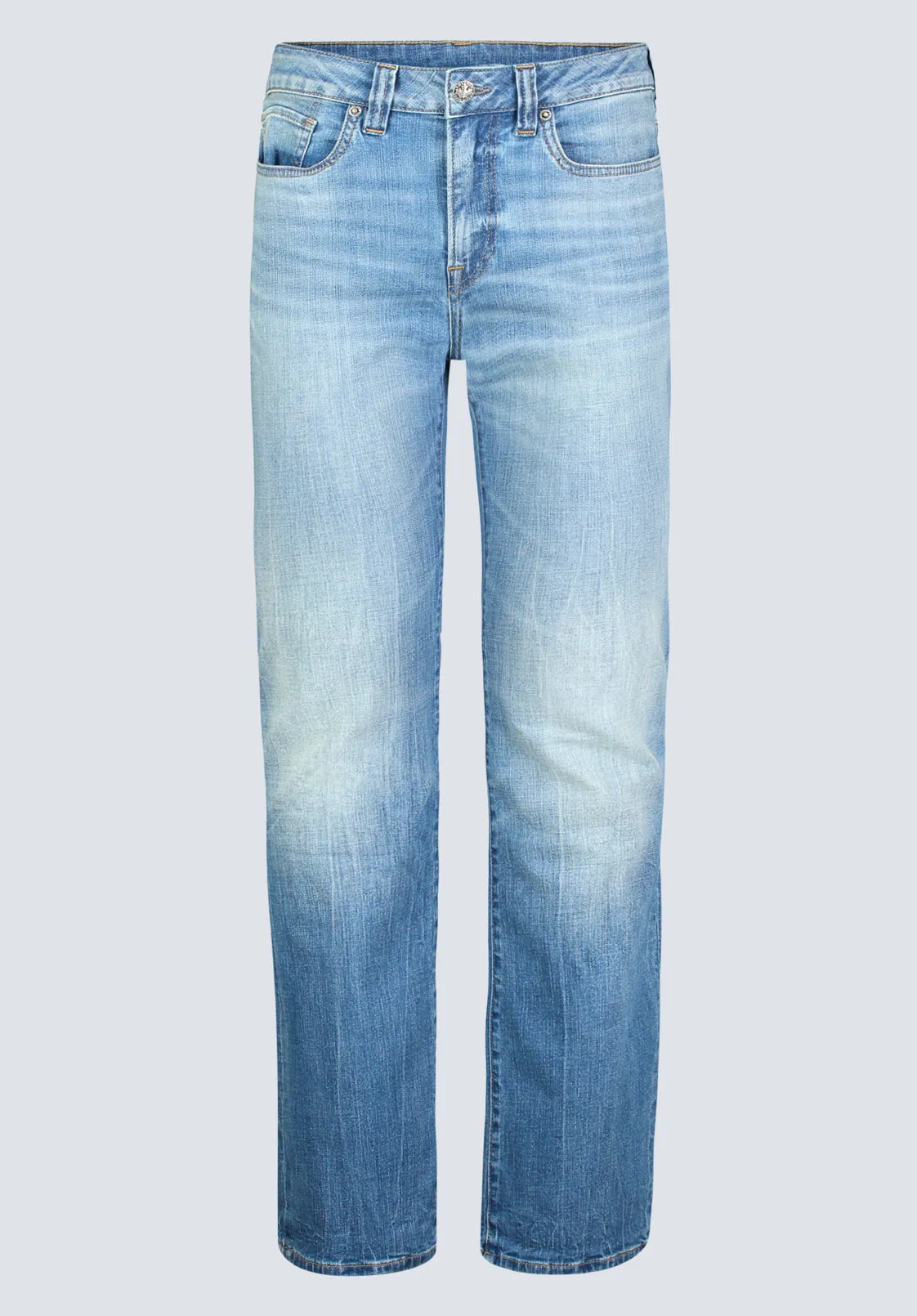 Slim Bootcut King Men's Jeans, Veined and Sanded Indigo - BM26004