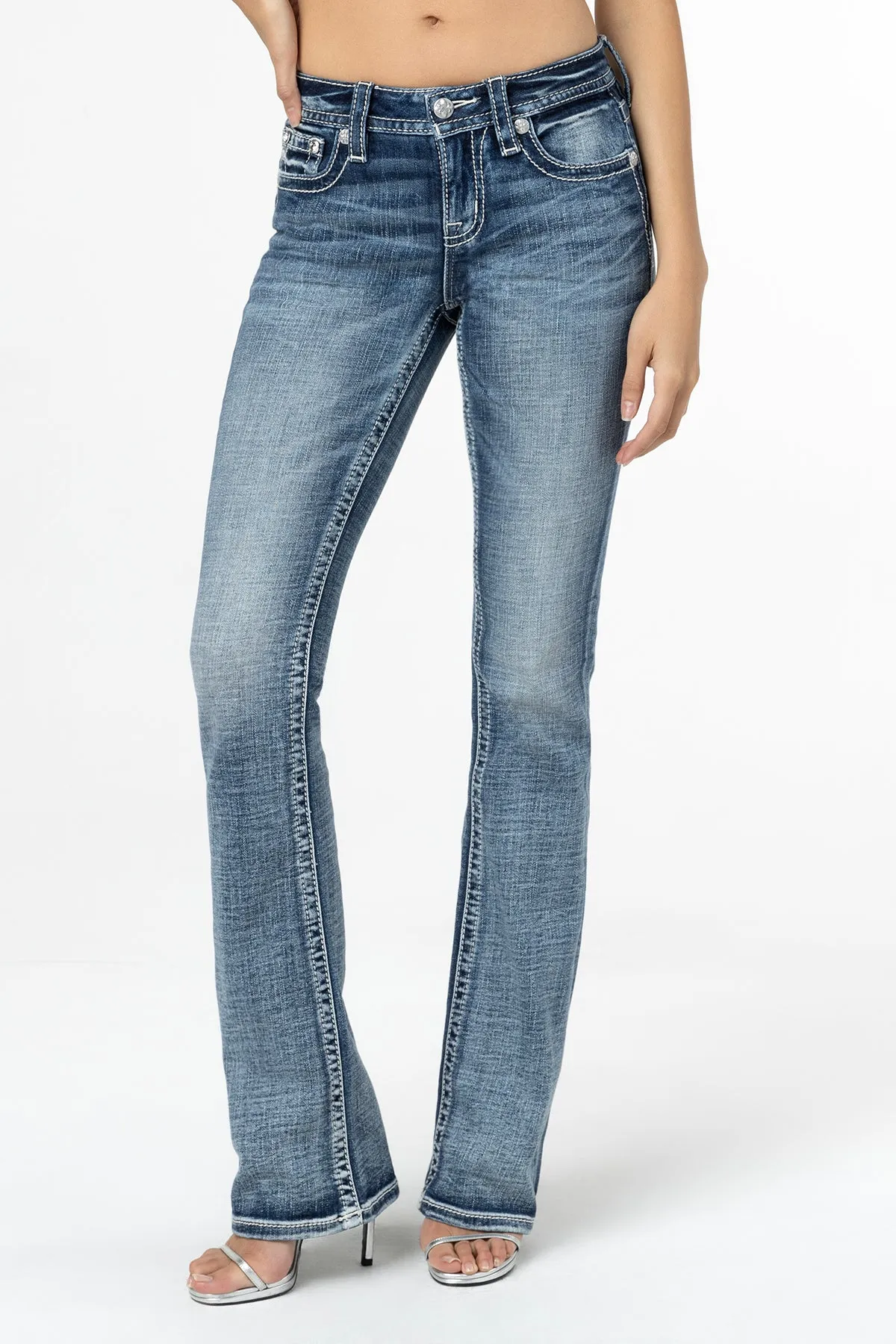 Subtle Star Horseshoe Bootcut Jeans