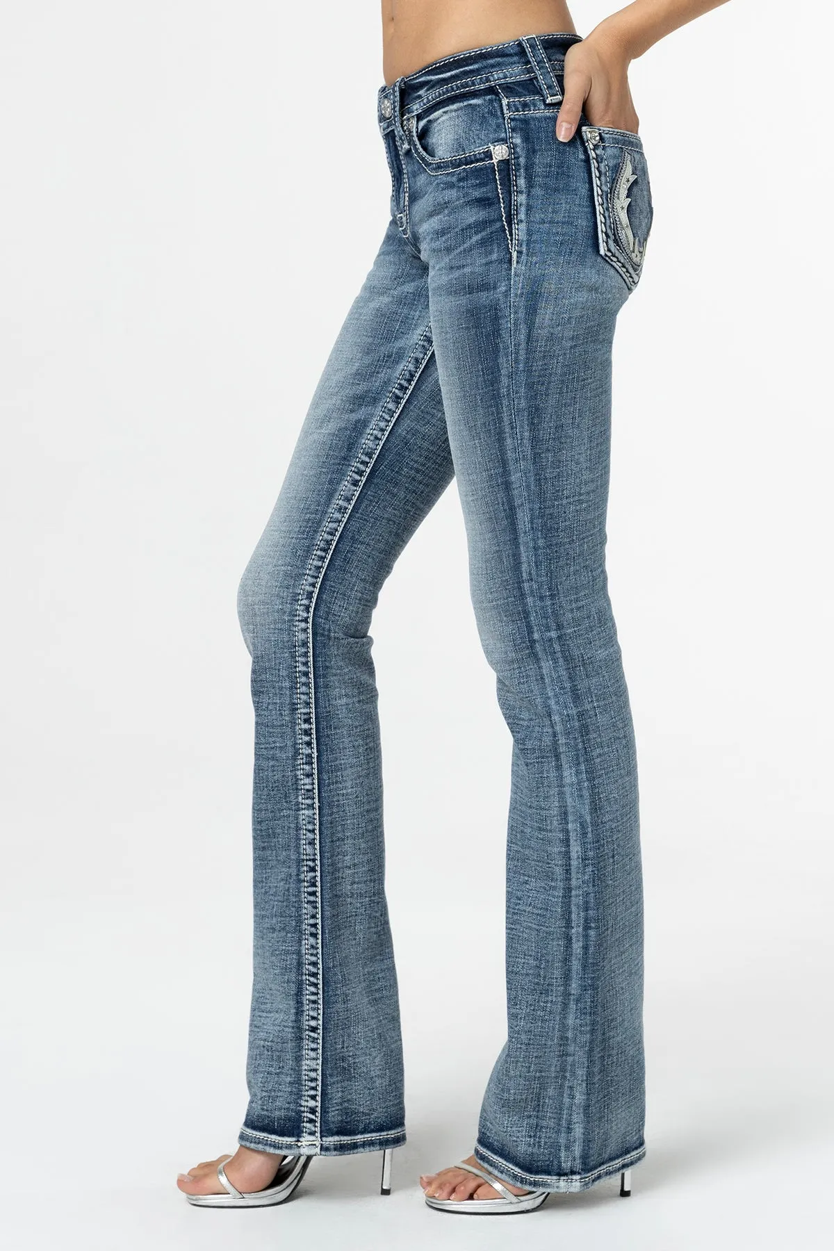 Subtle Star Horseshoe Bootcut Jeans